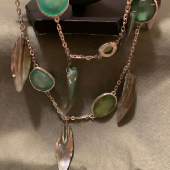 Chico's Multicolor Gemstone Layered Necklace 30" - Picture 3 of 10